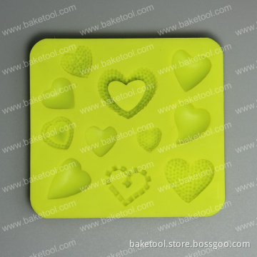 New Hearts Shape Silicone Fondant Mold For Cake Decoration